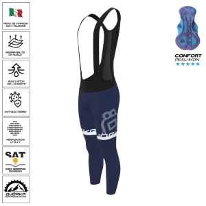 Collant Long Ikon 25 Marine Blanc